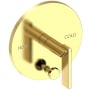 Newport Brass Keaton Balanced Pressure Tub & Shower Diverter Plate with Handle Polished Brass Uncoated (Living)