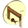 Newport Brass Keaton Balanced Pressure Tub & Shower Diverter Plate with Handle French Gold (PVD)