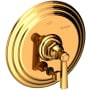 Newport Brass Astor Single Handle Pressure Balanced Valve Trim with Metal Lever Handle and Diverter Polished Gold (PVD)