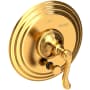 Newport Brass Amisa Pressure Balanced Tub and Shower Diverter Trim - Less Valve Aged Brass