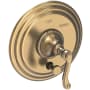Newport Brass Amisa Pressure Balanced Tub and Shower Diverter Trim - Less Valve Antique Brass