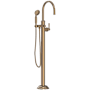 Newport Brass Astor Floor Mounted Tub Filler - Includes Hand Shower Antique Brass