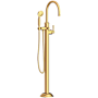 Newport Brass Astor Floor Mounted Tub Filler - Includes Hand Shower Satin Gold (PVD)