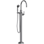 Newport Brass Astor Floor Mounted Tub Filler - Includes Hand Shower Midnight Chrome