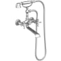 Newport Brass Astor Wall / Floor Mounted Tub Filler with Built-In Diverter - Includes Hand Shower Polished Chrome