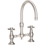 Newport Brass Fairfield 1.8 GPM Widespread Bridge Kitchen Faucet Satin Nickel