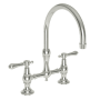 Newport Brass Chesterfield 1.8 GPM Widespread Bridge Kitchen Faucet Polished Nickel (PVD)
