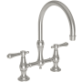 Newport Brass Chesterfield 1.8 GPM Widespread Bridge Kitchen Faucet Satin Nickel