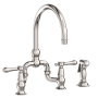 Newport Brass Chesterfield 1.8 GPM Widespread Bridge Kitchen Faucet - Includes Side Spray Polished Nickel (PVD)