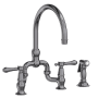 Newport Brass Chesterfield 1.8 GPM Widespread Bridge Kitchen Faucet - Includes Side Spray Midnight Chrome