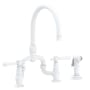Newport Brass Chesterfield 1.8 GPM Widespread Bridge Kitchen Faucet - Includes Side Spray Matte White