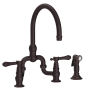 Newport Brass Chesterfield 1.8 GPM Widespread Bridge Kitchen Faucet - Includes Side Spray Venetian Bronze