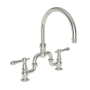 Newport Brass Chesterfield 1.8 GPM Widespread Bridge Kitchen Faucet Polished Nickel (PVD)
