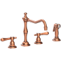 Newport Brass Chesterfield 1.8 GPM Widespread Kitchen Faucet - Includes Side Spray Antique Copper