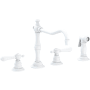 Newport Brass Chesterfield 1.8 GPM Widespread Kitchen Faucet - Includes Side Spray Matte White