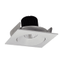 Nora Lighting Iolite 4" LED Square Recessed Trim - 5000K - 800 Lumens - Round Aperture - Cone Reflector White / White