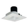 Nora Lighting Iolite 4" LED Square Recessed Trim - 3500K - 1000 Lumens - Square Aperture White / White