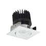 Nora Lighting Iolite 2" LED Square Recessed Trim - 5000K - 1500 Lumens - Round Aperture - Cone Reflector Matte Powder White / Matte Powder White