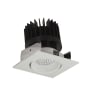 Nora Lighting Iolite 2" LED Square Recessed Trim - 5000K - 1500 Lumens - Round Aperture - Cone Reflector White / White