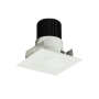 Nora Lighting Iolite 2" LED Square Recessed Trim - 5000K - 1000 Lumens - Round Aperture Matte Powder White / Matte Powder White