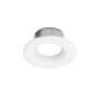 Nora Lighting 1" Canless Iolite Bullnose Trim Matte Powder White