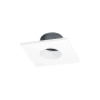 Nora Lighting 1" Canless Iolite Square Downlight Trim Matte Powder White