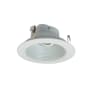 Nora Lighting 4" Baffle Recessed Trim with Ring White / White