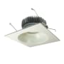 Nora Lighting Cobalt 7-1/2" Integrated LED Square Recessed Trim Matte Powder White