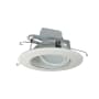Nora Lighting Cobalt Adjustable 6" LED Adjustable Recessed Trim - 4000K - 1000 Lumens Matte Powder White / Matte Powder White