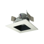 Nora Lighting Cobalt 5" Integrated LED Square Recessed Trim with 0-10V Triac/ELV Dimming - 1000 Lumens, 4000K Black / White