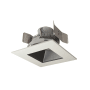 Nora Lighting Cobalt 5" Integrated LED Square Recessed Trim with 0-10V Triac/ELV Dimming - 1000 Lumens, 4000K Pewter / White