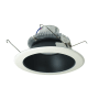 Nora Lighting Cobalt 6" Integrated LED Open / Reflector Recessed Trim - 1000 Lumens, 2700K Black / White