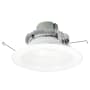 Nora Lighting Cobalt 6" Integrated LED Baffle / Reflector Recessed Trim - 750 Lumens, 4000K Matte Powder White