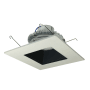 Nora Lighting Cobalt 6" Integrated LED Square Recessed Trim - 750 Lumens, 3500K Black / White