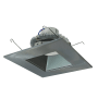 Nora Lighting Cobalt 6" Integrated LED Square Recessed Trim - 750 Lumens, 3500K Natural Metal