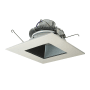 Nora Lighting Cobalt 6" Integrated LED Square Recessed Trim - 750 Lumens, 3500K Pewter / White