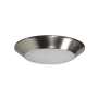 Nora Lighting Opal 6" Wide LED Flush Mount Bowl Ceiling Fixture with Selectable CCT Natural Metal