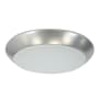 Nora Lighting Opal 9-1/2" Wide 3000K LED Flush Mount Ceiling Fixture Natural Metal
