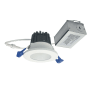 Nora Lighting M2 LED Canless Recessed Fixture with 3" Wafer Trims - IC Rated Matte Powder White