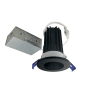 Nora Lighting M2 LED Canless Recessed Fixture 2" Reflector Trim - IC Rated and Airtight - 2700K - 850 Lumens Black