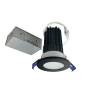 Nora Lighting M2 LED Canless Recessed Fixture 2" Shower Trim - IC Rated and Airtight - 3000K - 850 Lumens Black