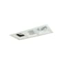 Nora Lighting Iolite 5" Integrated LED Square Recessed Trim Black / Matte Powder White