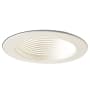Nora Lighting 4" Baffle Recessed Trim with Metal Ring White / White