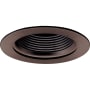 Nora Lighting 4" Baffle Recessed Trim with Metal Ring Bronze / Bronze