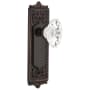 Nostalgic Warehouse Vintage Chateau Fluted Crystal Passage Door Knob Set with Victorian Egg and Dart Plate and 2-3/8" Backset Timeless Bronze