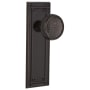 Nostalgic Warehouse Craftsman Solid Brass Passage Door Knob Set with Mission Rose and 2-3/8" Backset Timeless Bronze