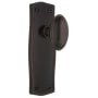 Nostalgic Warehouse Homestead Solid Brass Passage Door Knob Set with Prairie Rose and 2-3/8" Backset Timeless Bronze