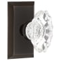 Nostalgic Warehouse Chateau Solid Brass Passage Door Knob Set with Studio Rose and 2-3/8" Backset Timeless Bronze