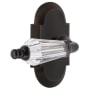 Nostalgic Warehouse Vintage Restoration Parlor Crystal Handle Single Dummy Lever with Cottage Style Plate Timeless Bronze
