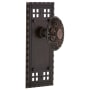 Nostalgic Warehouse Victorian Solid Brass Single Dummy Door Knob with Long Craftsman Plate Timeless Bronze